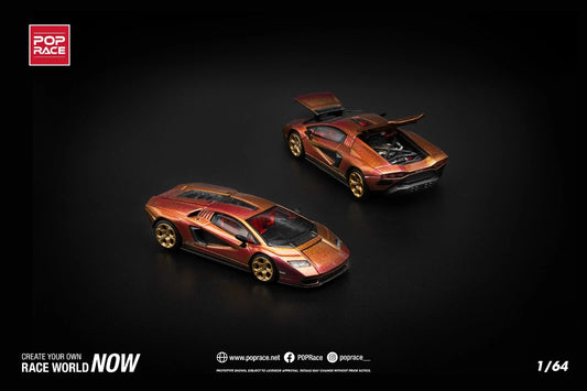 Pop Race 1:64 Lamborghini Countach LPI 800-4 Blu Hal #175